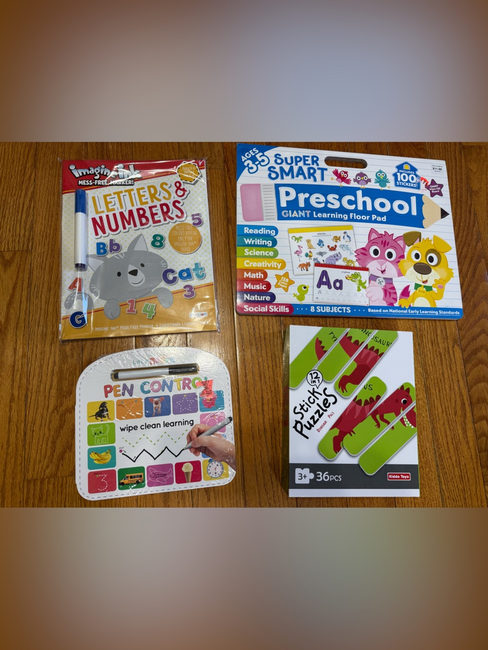 Preschool Giant Learning Floor Pad Learning Bundle-Multicolor